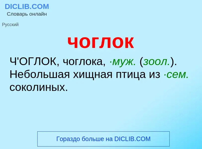 What is чоглок - definition