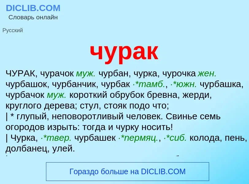 O que é чурак - definição, significado, conceito