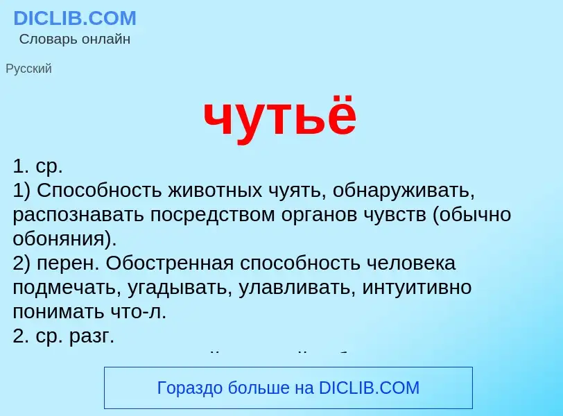 Was ist чутьё - Definition