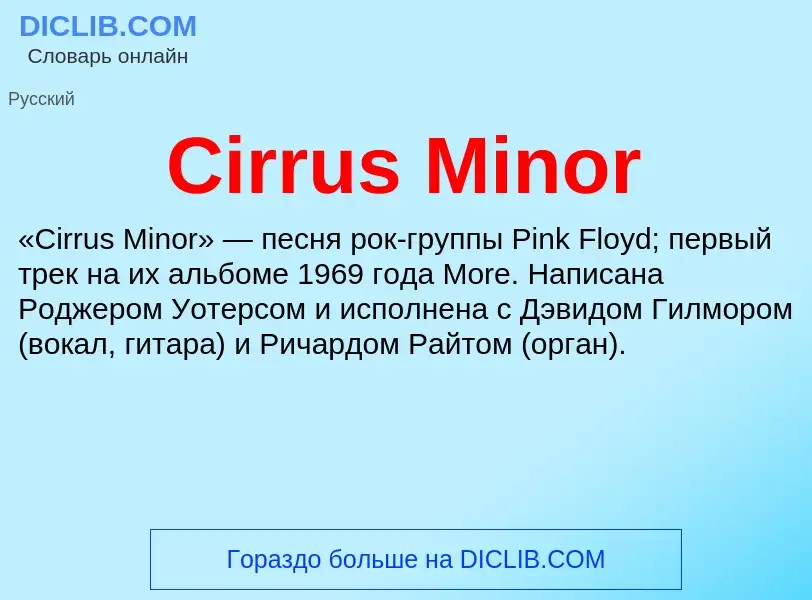 Что такое Cirrus Minor - определение