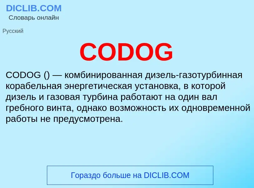 Was ist CODOG - Definition