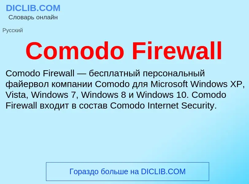 Что такое Comodo Firewall - определение