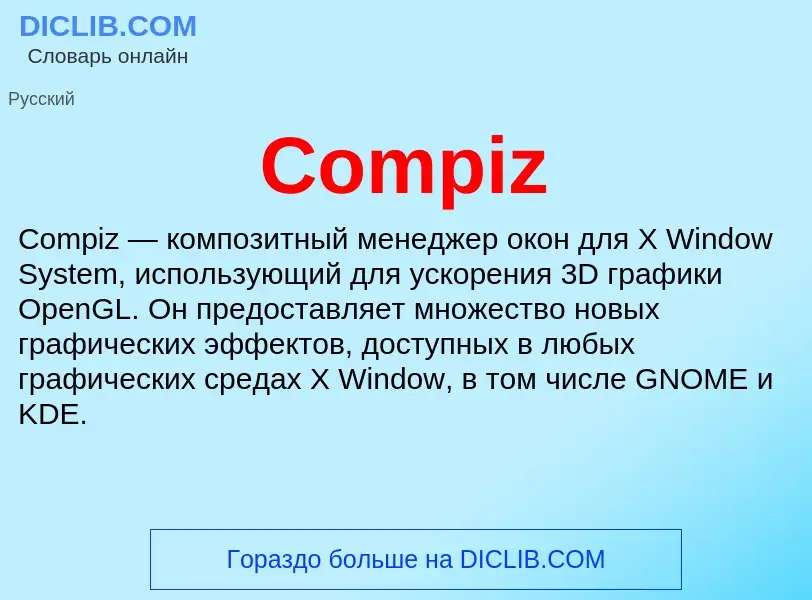 Что такое Compiz - определение