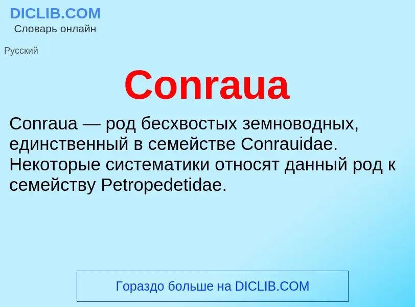 Что такое Conraua - определение