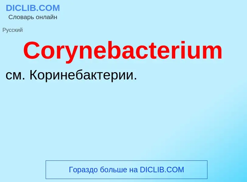 Τι είναι Corynebacterium - ορισμός