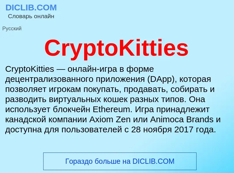 Τι είναι CryptoKitties - ορισμός