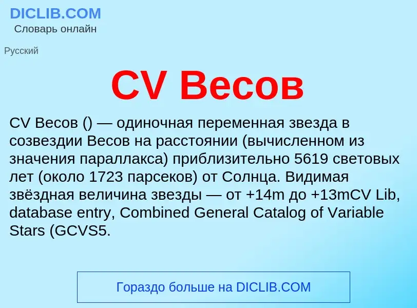 Что такое CV Весов - определение