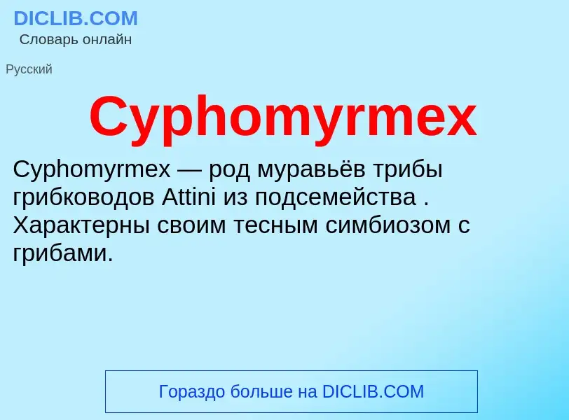 Что такое Cyphomyrmex - определение