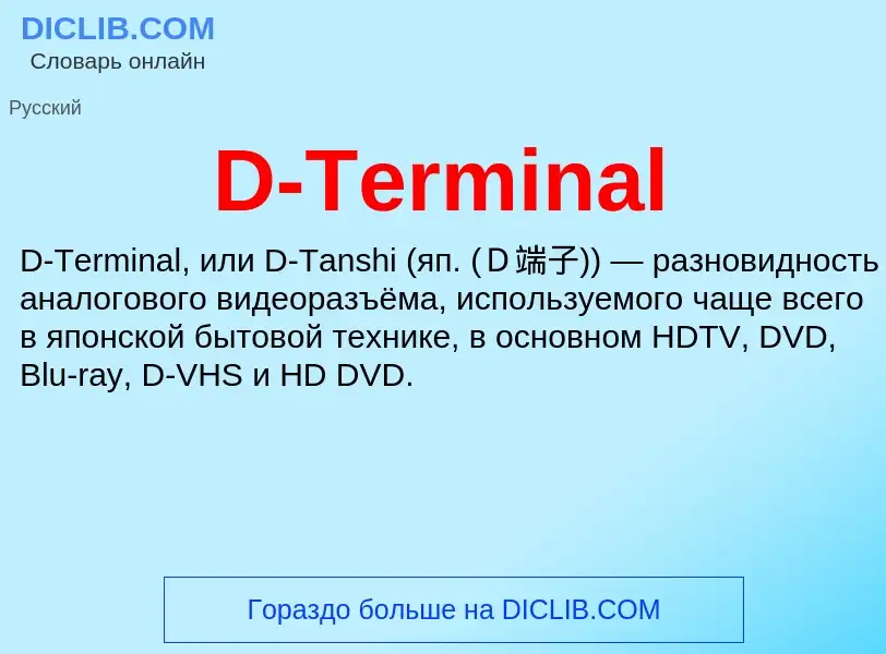 Wat is D-Terminal - definition