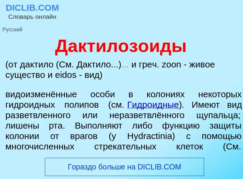 Что такое Дактилоз<font color="red">о</font>иды - определение