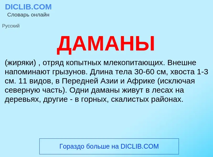 Что такое ДАМАНЫ - определение