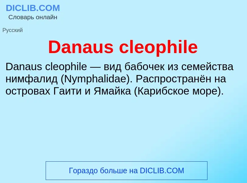 Was ist Danaus cleophile - Definition