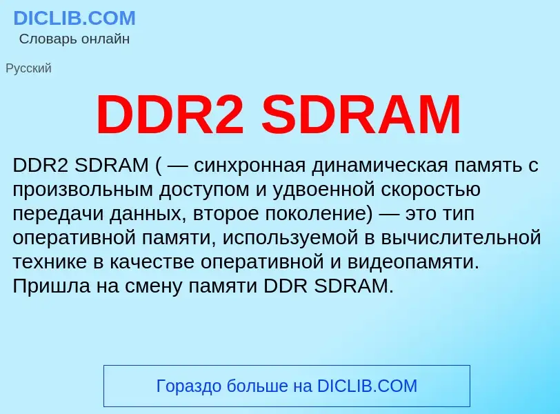 Что такое DDR2 SDRAM - определение