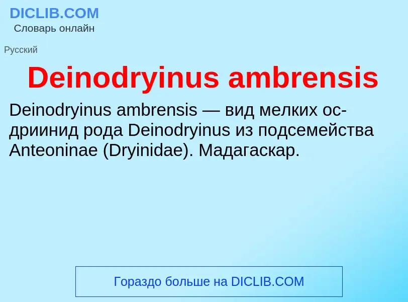 Τι είναι Deinodryinus ambrensis - ορισμός