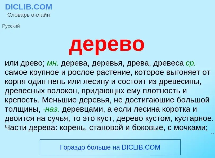 Was ist дерево - Definition