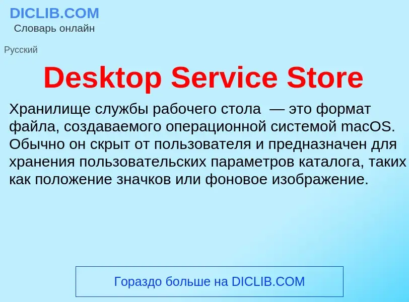 Τι είναι Desktop Service Store - ορισμός