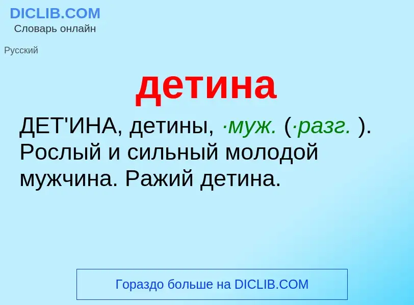 What is детина - definition