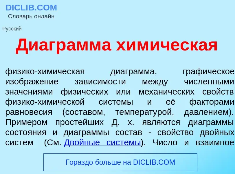 O que é Диагр<font color="red">а</font>мма хим<font color="red">и</font>ческая - definição, signific