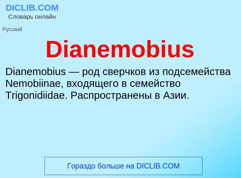 Τι είναι Dianemobius - ορισμός