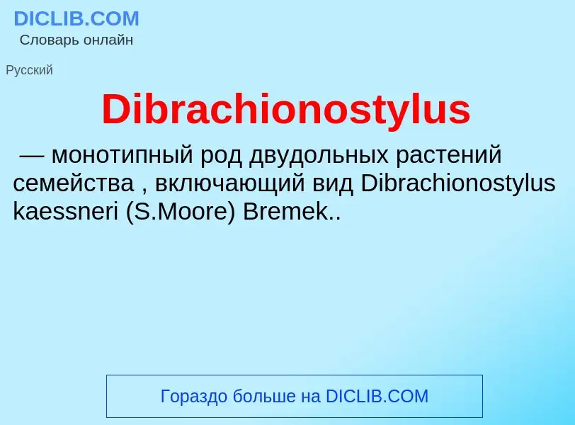 Τι είναι Dibrachionostylus - ορισμός