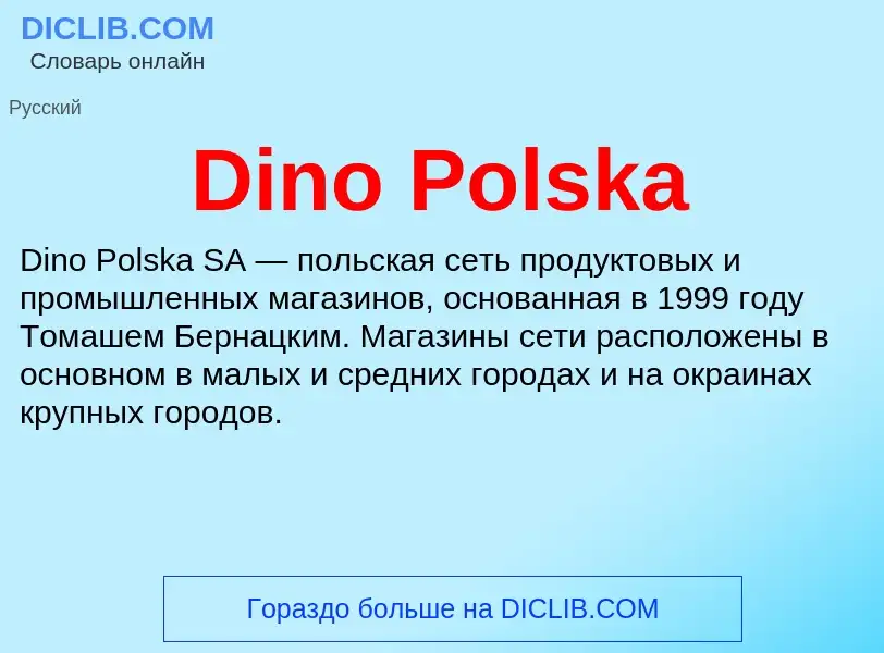 Что такое Dino Polska - определение