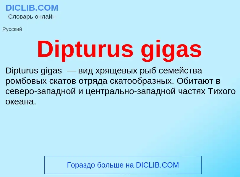 Что такое Dipturus gigas - определение