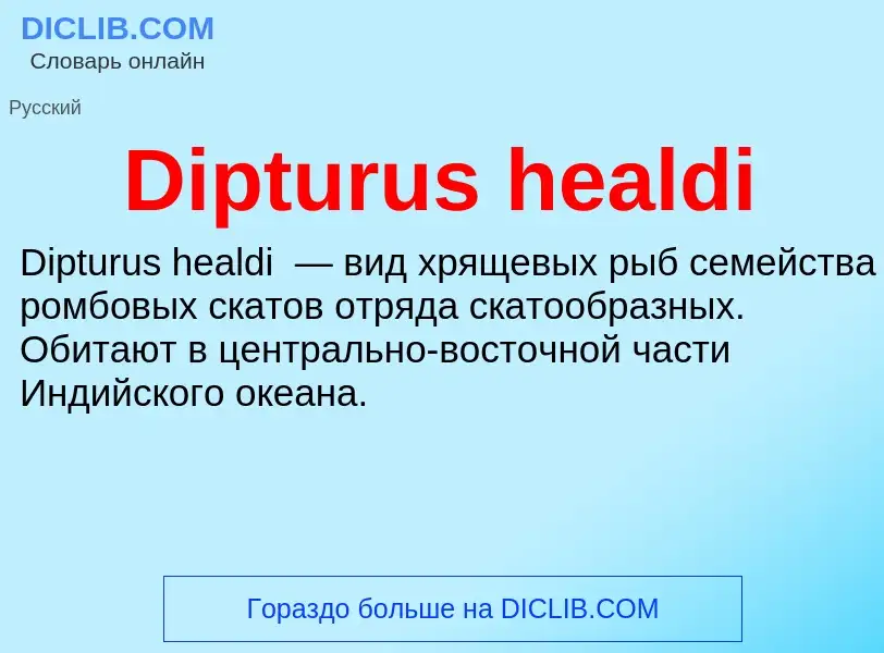 Что такое Dipturus healdi - определение