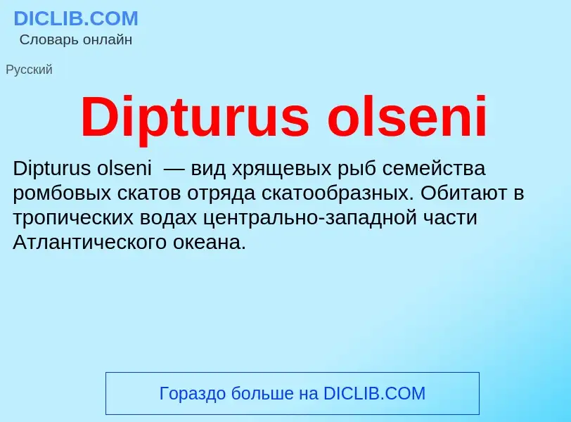 Что такое Dipturus olseni - определение