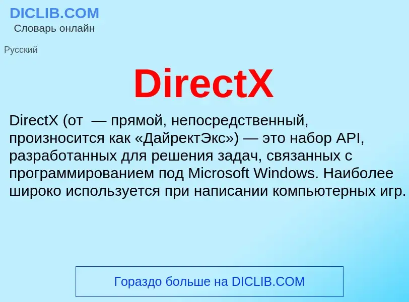 Che cos'è DirectX - definizione