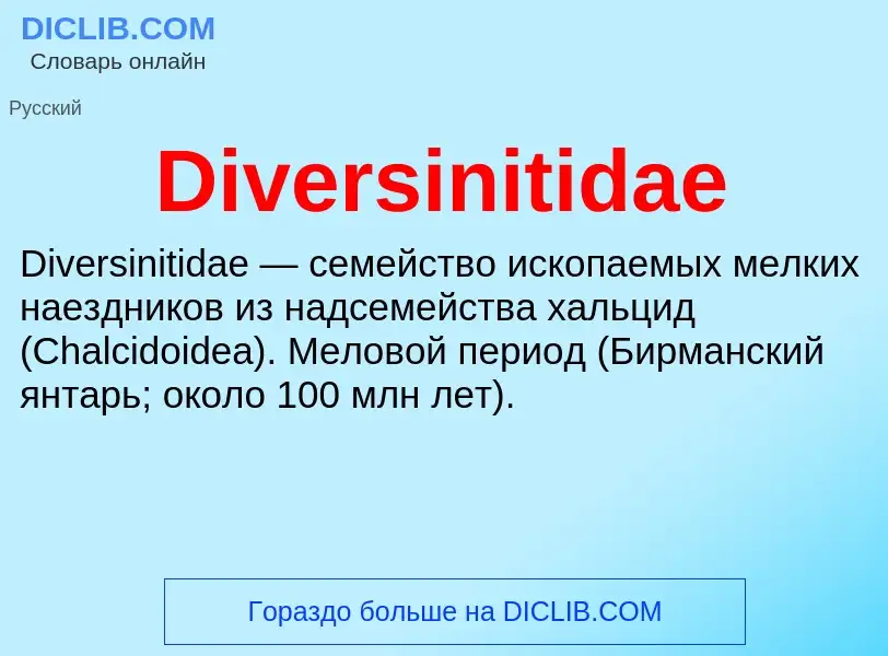 Что такое Diversinitidae - определение