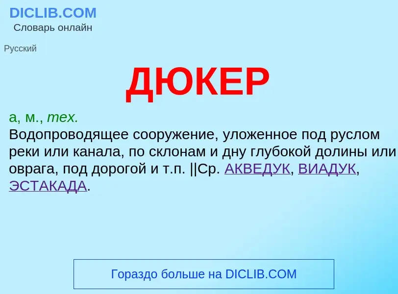 What is ДЮКЕР - definition