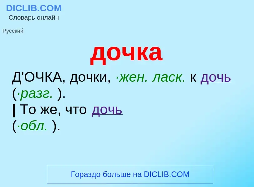 Что такое дочка - определение