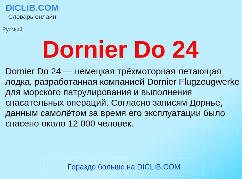 Что такое Dornier Do 24 - определение