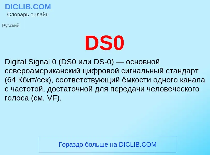 What is DS0 - meaning and definition