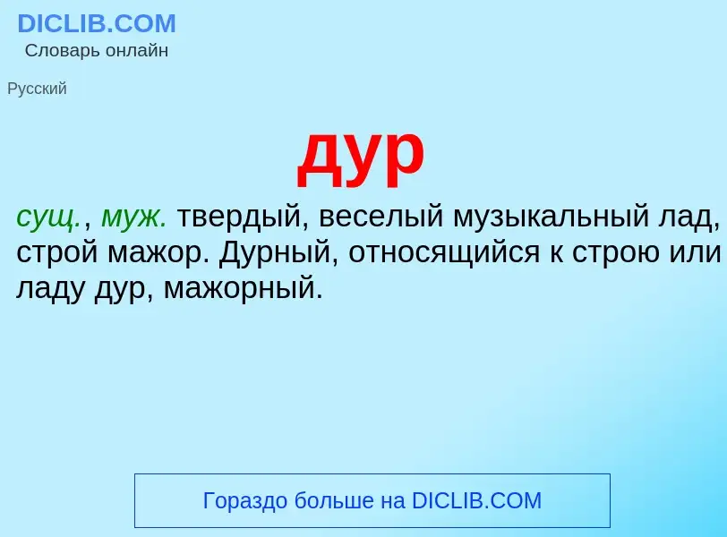 What is дур - definition