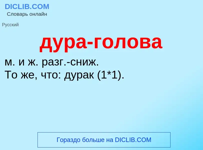 ¿Qué es дура-голова? - significado y definición