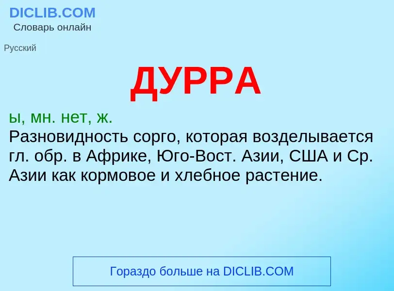 What is ДУРРА - meaning and definition