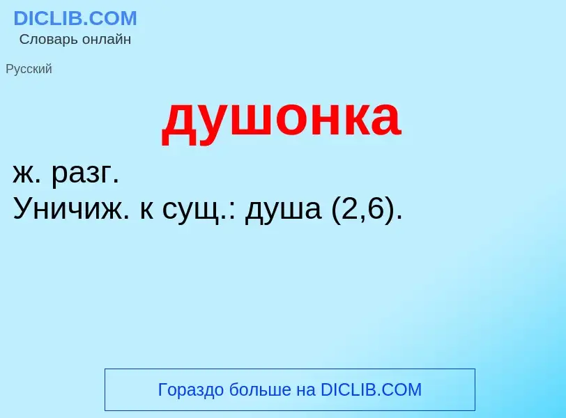 What is душонка - definition