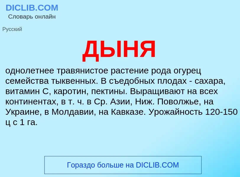 What is ДЫНЯ - meaning and definition