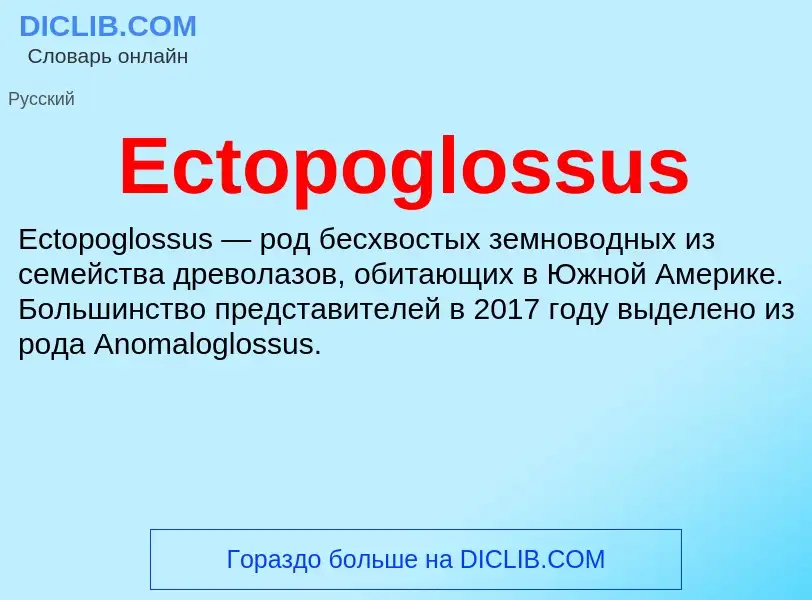 Что такое Ectopoglossus - определение