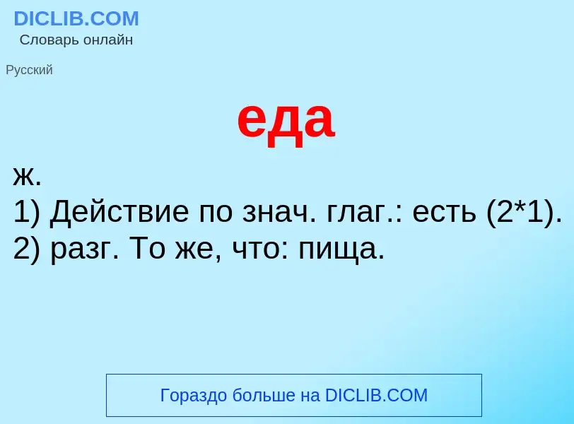 Что такое еда - определение