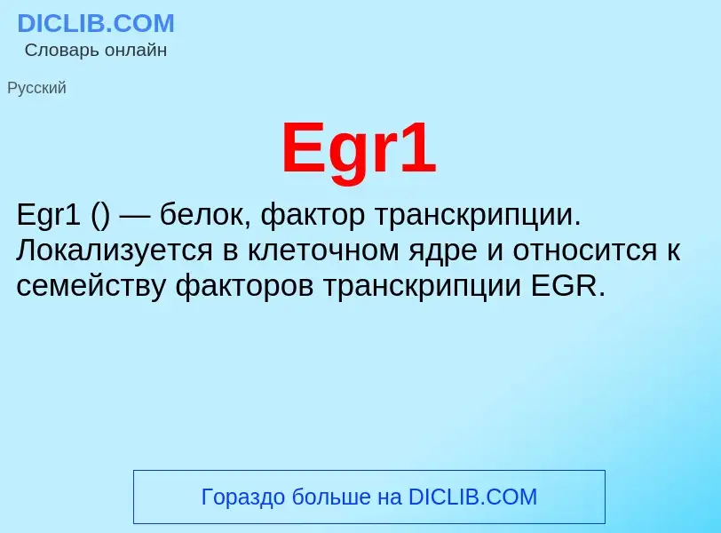 Что такое Egr1 - определение