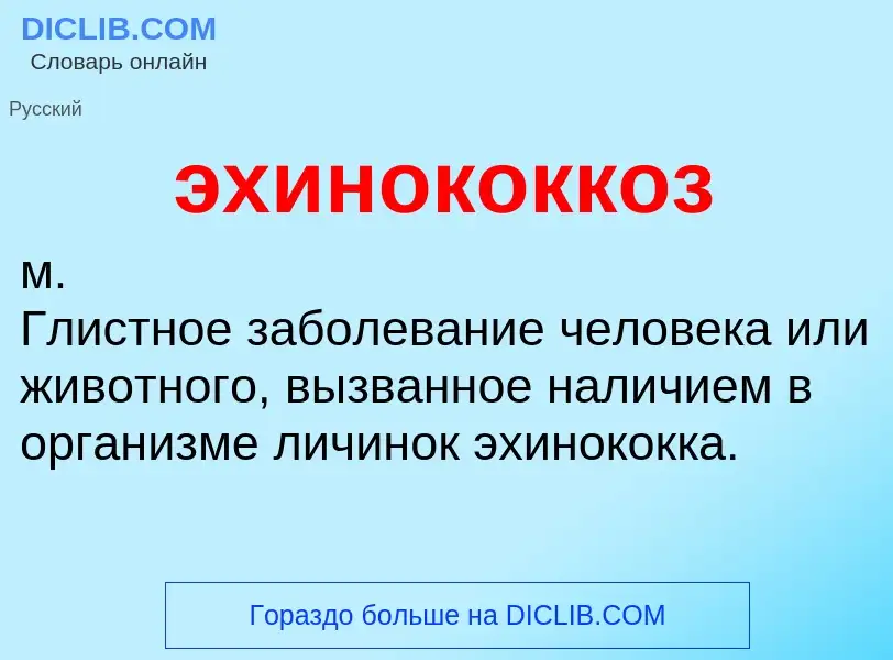 Τι είναι эхинококкоз - ορισμός