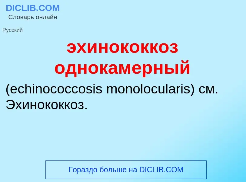 Τι είναι эхинококкоз однокамерный  - ορισμός