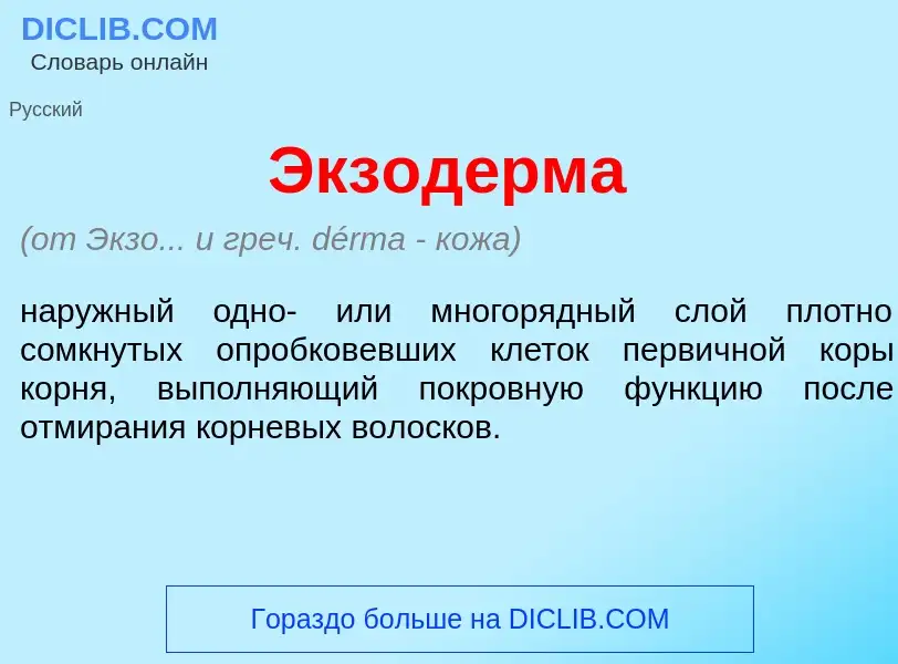 Qu'est-ce que Экзод<font color="red">е</font>рма - définition