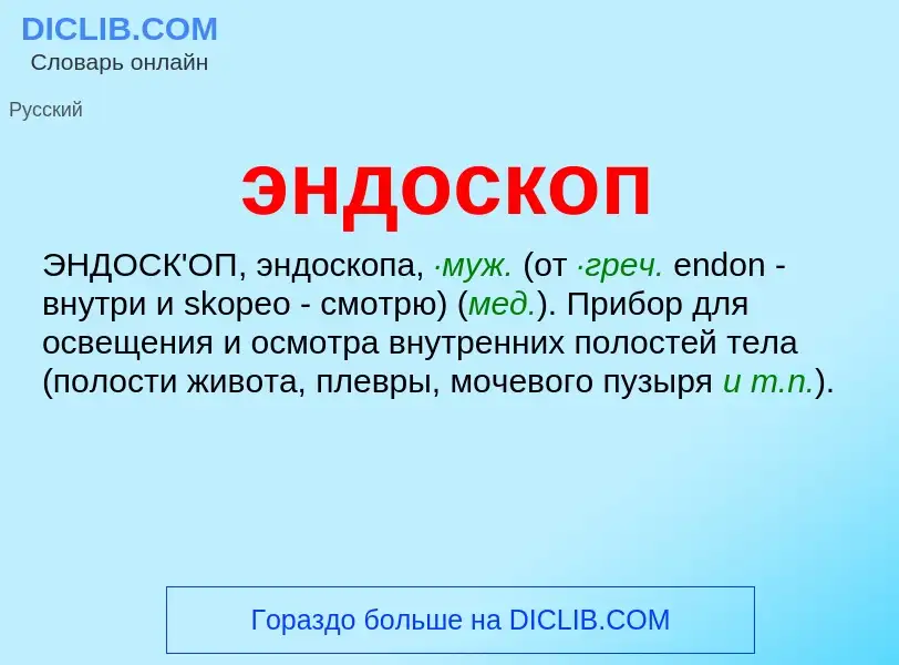 ¿Qué es эндоскоп? - significado y definición