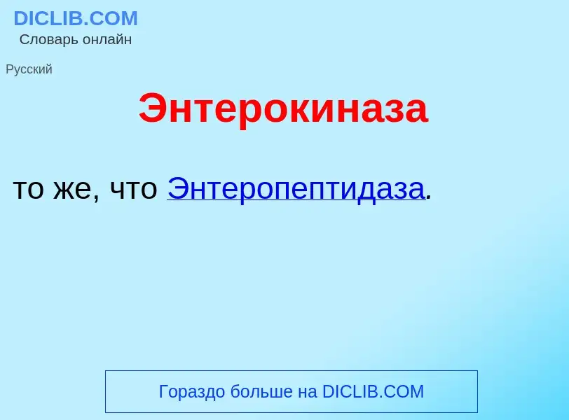 Что такое Энтерокин<font color="red">а</font>за - определение