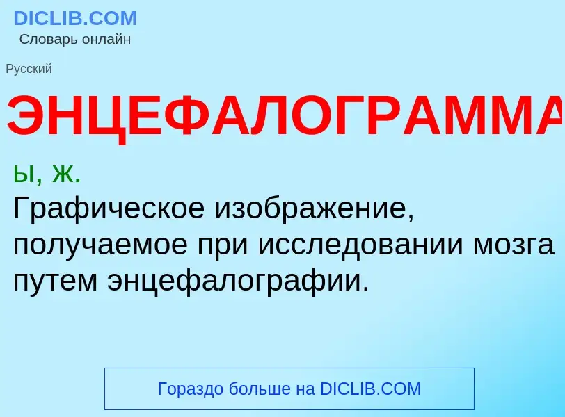 ¿Qué es ЭНЦЕФАЛОГРАММА? - significado y definición