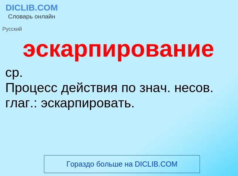 ¿Qué es эскарпирование? - significado y definición