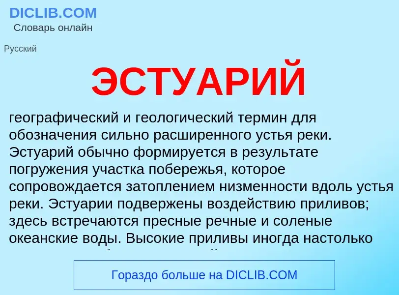 Was ist ЭСТУАРИЙ - Definition